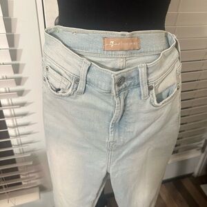 7 For All Mankind Light Wash High Rise Jeans